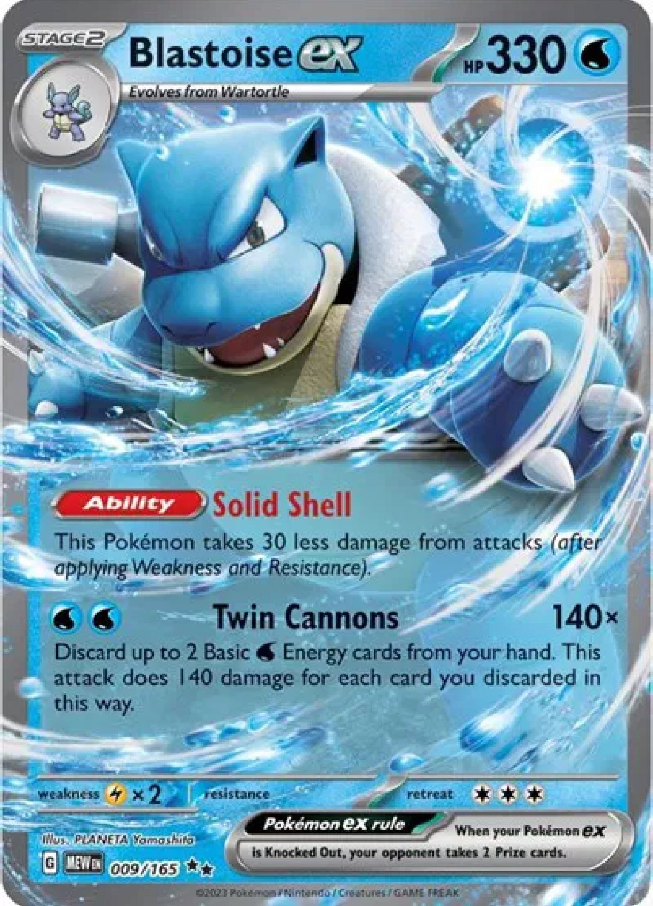 Blastoise ex - 009/165