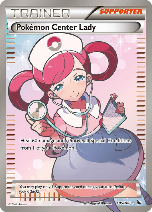 Pokemon Center Lady Full art Trainer 105/106