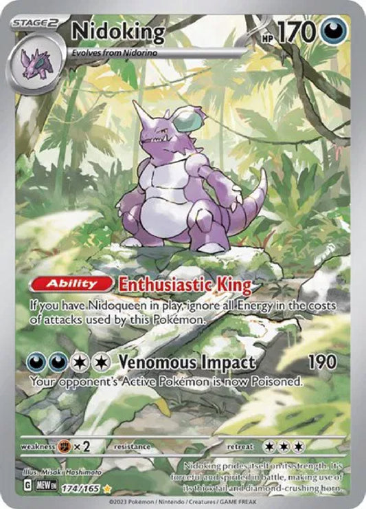 Nidoking illustration Rare - 174/165 - SV: Scarlet & Violet 151