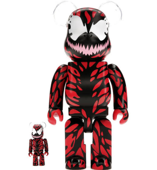 Bearbrick Marvel Carnage 100% & 400% Set