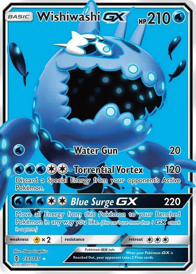 Wishiwashi GX (Full Art) Pokemon • Ultra Rare • 133 Guardians Rising