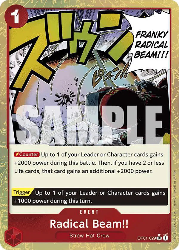 Radical Beam!! (Textured Foil) Premium Booster  UC  OP01-029