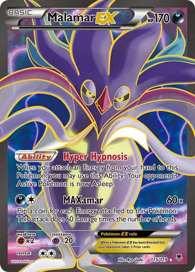 Malamar EX (115 Full Art) Pokemon • Ultra Rare • 115 Phantom Forces